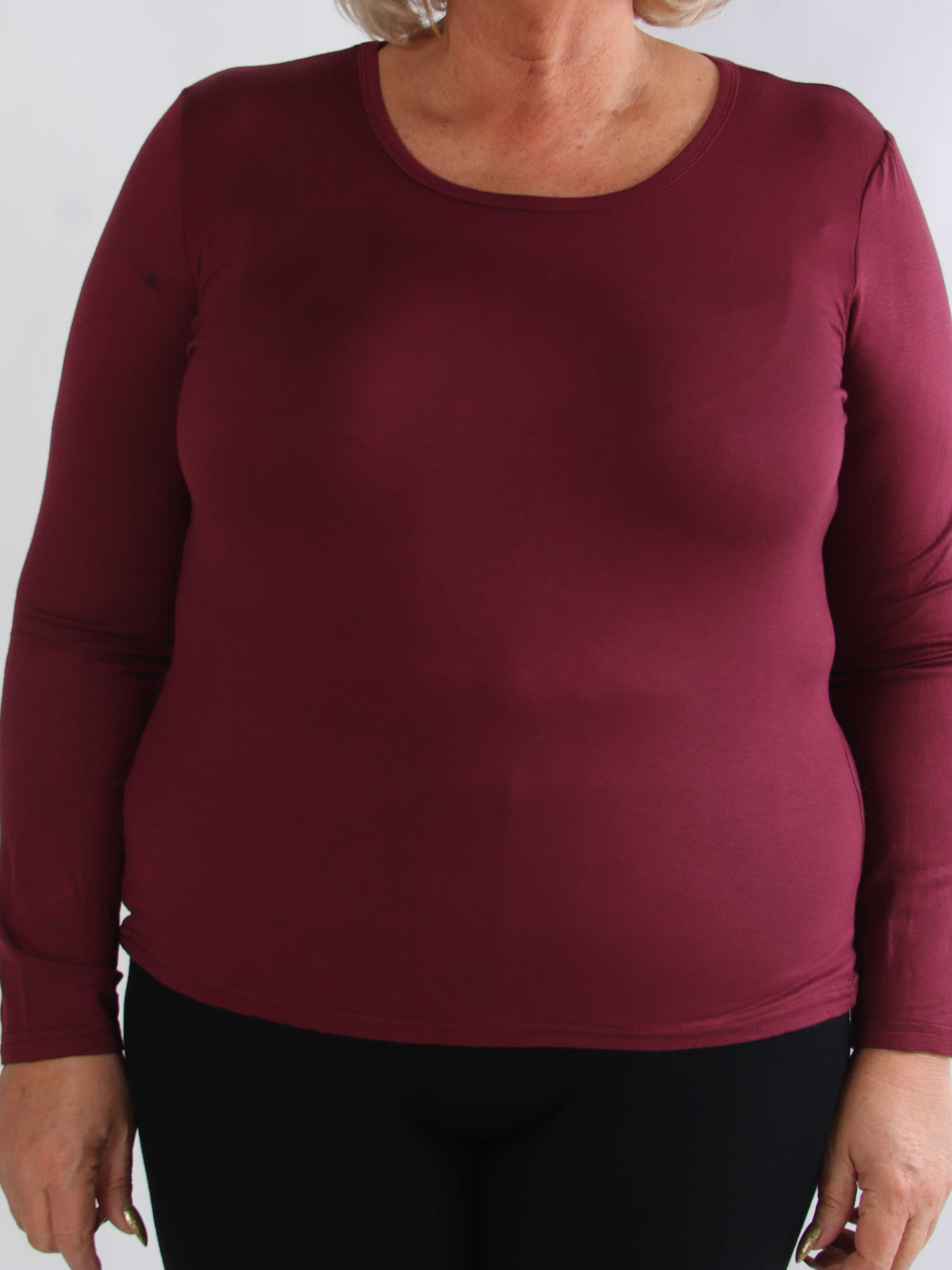 Othilia - Blød langærmet basis bluse